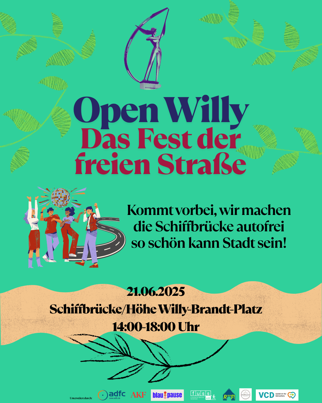 Open Willy, das Fest der freien Straße, 21.06.2025 Schiffbrücke Höhe Willy-Brandt-Platz